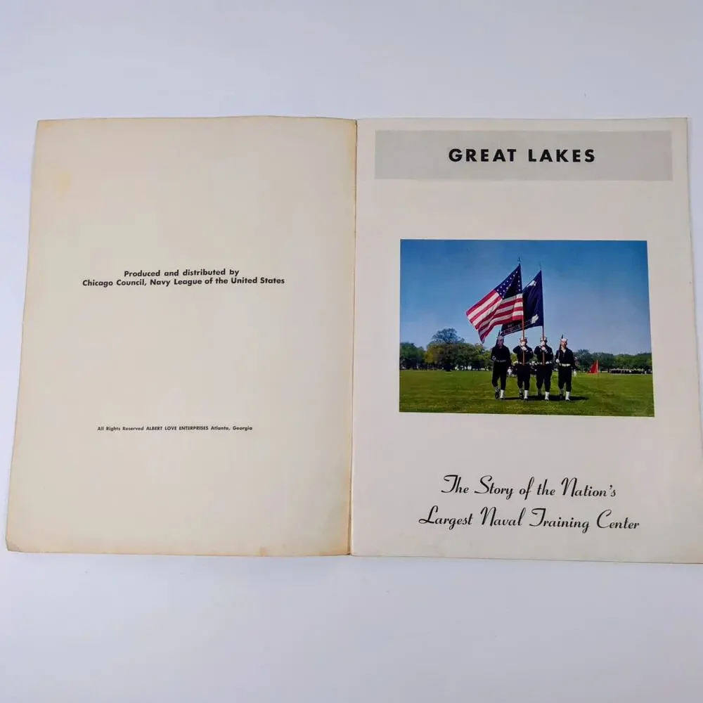 1957 US Naval Training Center Great Lakes Homecoming Program Booklet Navy NTC